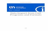 Data Import from CAD Programs and Formats