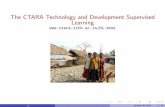 The CTARA Technology and Development Supervised Learning