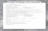 Student Strengths and Preferences - Free Spirit