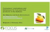 Consumers’ motivations and behaviours for fruit and fruit ...