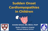 Sudden Onset Cardiomyopathies in Children