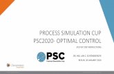PROCESS SIMULATION CUP PSC2020- OPTIMAL CONTROL