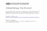 Starting School - Oxfordshire County Council