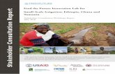 Small-Scale Irrigation: Ethiopia, Ghana and Tanzania