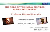 THE ROLE OF TECHNICAL TEXTILES IN FIRE PROTECTION ...