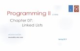 Programming II Linked Lists - University of Wisconsin ...