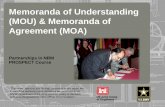 Memoranda of Understanding (MOU) & Memoranda of Agreement ...