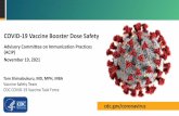 COVID-19 Vaccine Booster Dose Safety