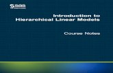Introduction to Hierarchical Linear Models