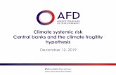 Climate systemic risk Central banks and the climate ...