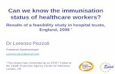 Can we know the immunisation status of healthcare workers?