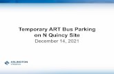 Temporary ART Bus Parking on N Quincy Site