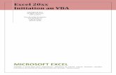 Excel 20xx Initiation au VBA