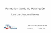 Formation Guide de Palanquée Les barotraumatismes
