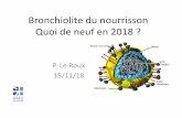 Bronchiolite du nourrisson Quoi de neuf en 2018
