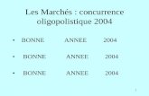 Les Marchés : concurrence oligopolistique 2004
