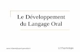 Le Développement du Langage Oral 1&2
