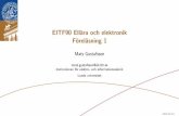 EITF90 Ellära och elektronik Föreläsning 1