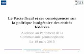 Le Pacte fiscal et ses conséquences sur la politique ...