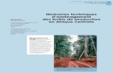 Itinéraires techniques d’aménagement des forêts de ...