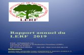 Rapport annuel du LERF 2019