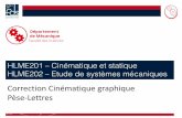 Correction Cinématique graphique Pèse-Lettres