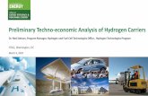Preliminary Techno-Economic Analysis of Hydrogen Carriers