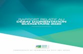 RAPPORT RELATIF AU DÉBAT D’ORIENTATION BUDGÉTAIRE 2020