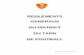 REGLEMENTS GENERAUX DU DISTRICT DU TARN DE FOOTBALL