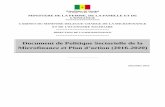 Document de Politique Sectorielle de la - Microfinance.sn