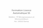 Formation Licence Automatique S5