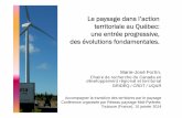 Le paysage dans l’action territoriale au Québec: une ...