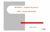 RETRAITE Support de cours 1 ISFA – Année 2014 2015