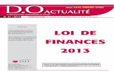 BUDGET 2013 LOI DE FINANCES 2013 - Union Nationale des ...