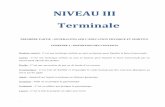 NIVEAU III Terminale