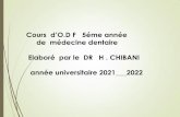 Cours d’O.D F 5éme année de médecine dentaire Elaboré par ...