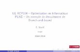UE RCP104 Optimisation en Informatique PLNE Un exemple …