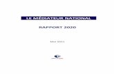 LE MÉDIATEUR NATIONAL RAPPORT 2020 - pole-emploi.org