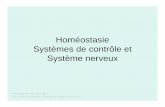 Homéostasie Systèmes de contrôle et Système nerveux