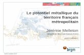 Le potentiel métallique du territoire français métropolitain