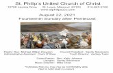August 22, 2021 Fourteenth Sunday after Pentecost