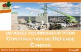 DEVENEZ FOURNISSEUR POUR CONSTRUCTION DE DÉFENSE …