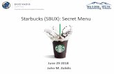 Starbucks (SBUX): Secret Menu