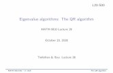 Eigenvalue algorithms: The QR algorithm