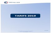 TARIFS 2019 - Allier