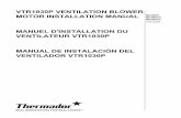 MANUEL D'INSTALLATION DU VENTILATEUR VTR1030P …