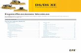 Especificaciones técnicas D6/D6 XE Tractores de cadenas