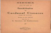 MEMORIA DEL INSTITUTO DEL CARDENAL CISNEROS 1955-1956