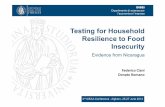 Testing for Household Resilience to Food Insecurity