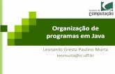 Organização de programas em Java - UFF